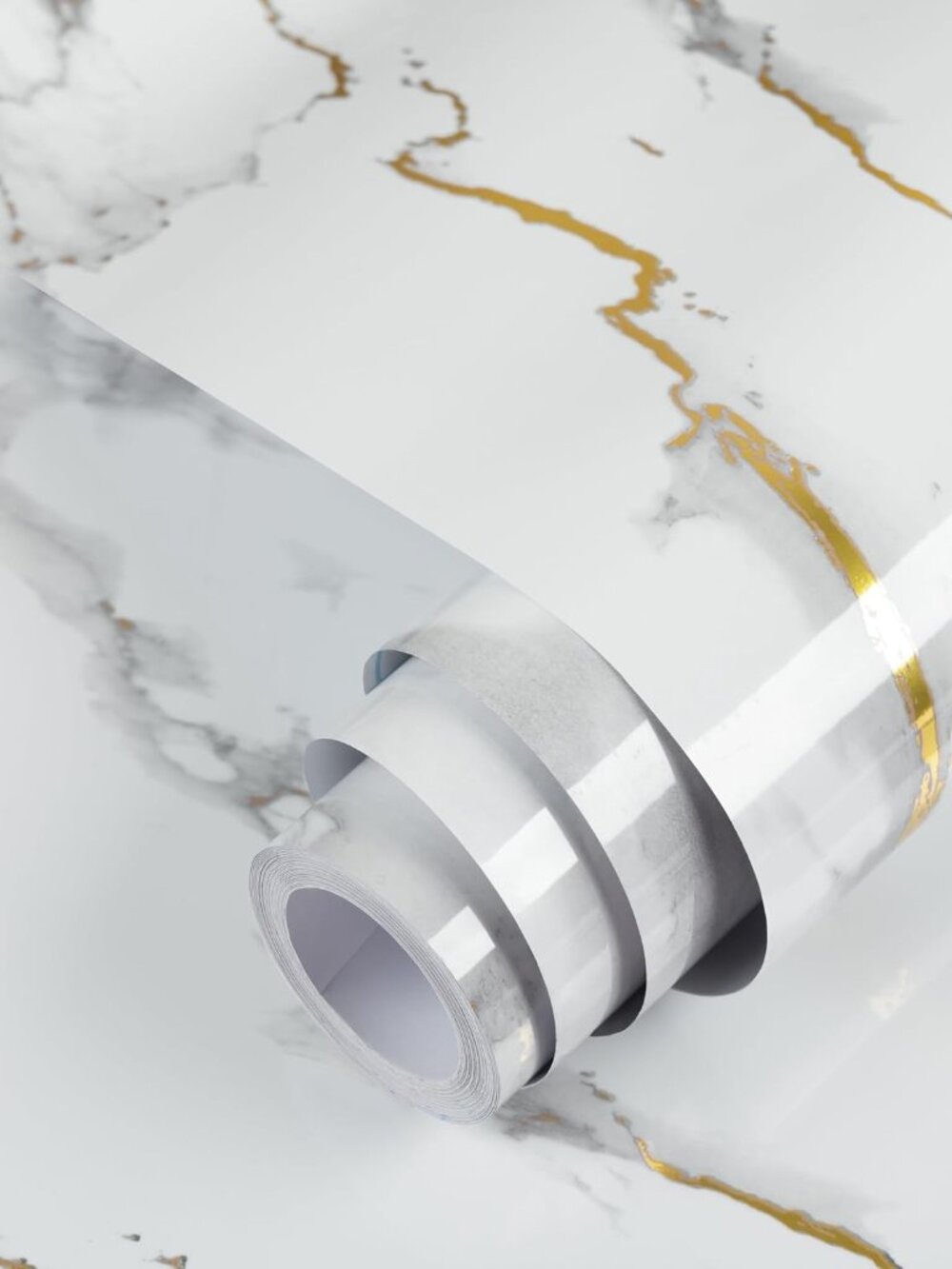 Marble Contact Paper Gold Peel and Stick Wallpaper for Kitchen Countertop